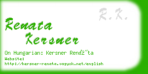 renata kersner business card